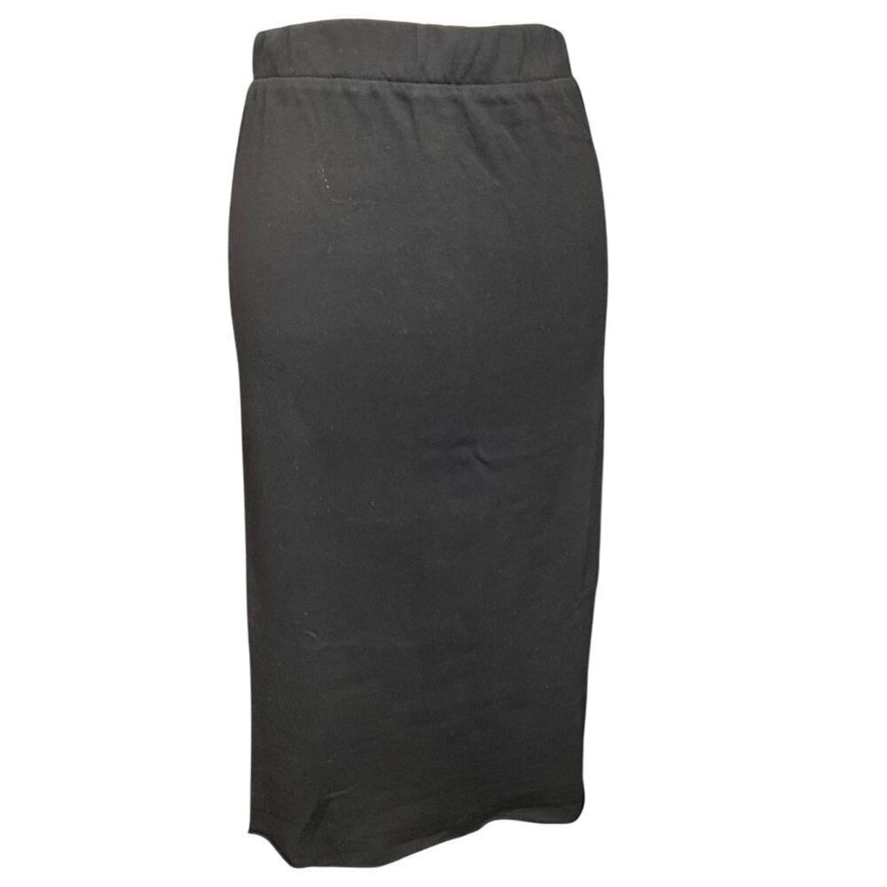 Revolve New With Tag Lanston Black Midi Skirt Size Small Stretch Slit on Black
